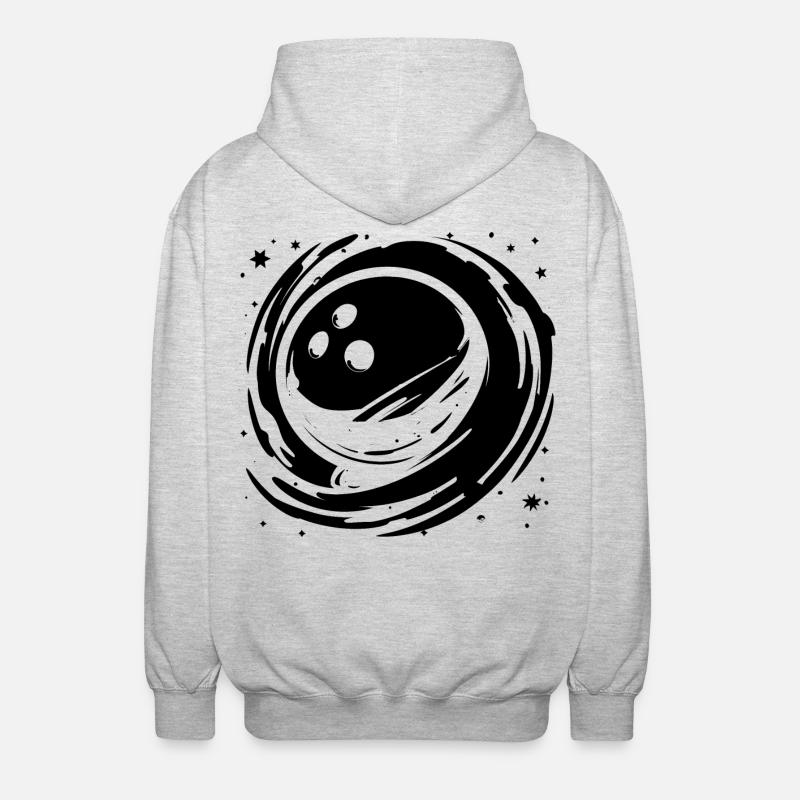 Bowling Grafik - Unisex Kapuzenjacke - Hellgrau meliert