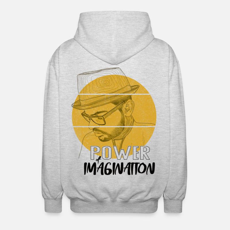 Power Imagination – Design de déclaration créative - Veste à capuche unisexe - gris clair chiné