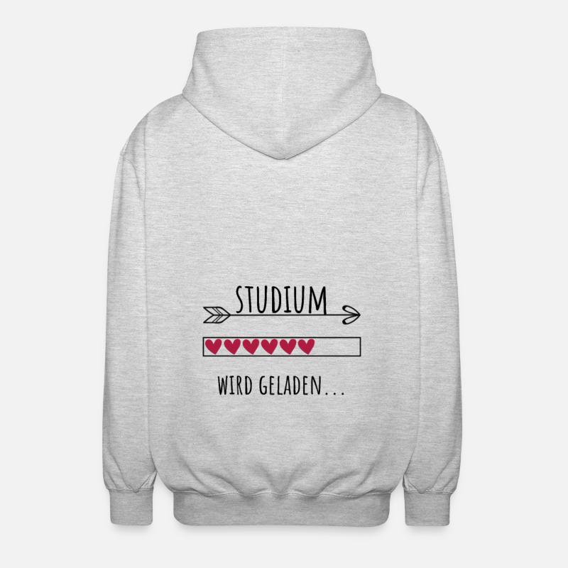 Studium Personalisierter Beruf Mädchen - Unisex Kapuzenjacke - Hellgrau meliert
