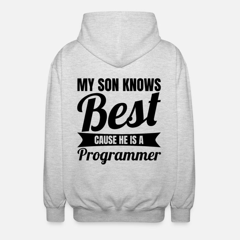 Programmer Son - Unisex Hooded Jacket - light heather grey