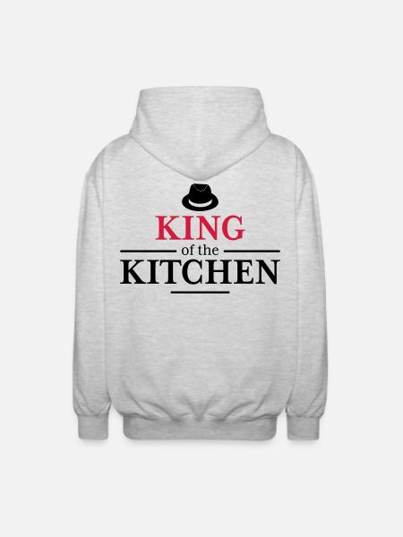 Men's Cooking Apron - Unisex Hooded Jacket - light heather grey