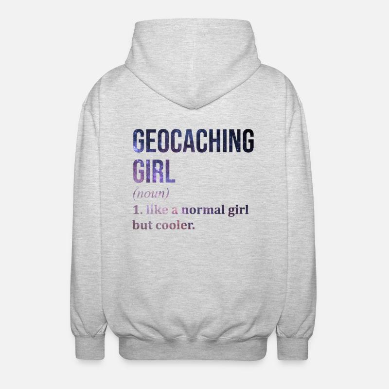 Géocaching - Veste à capuche unisexe - gris clair chiné