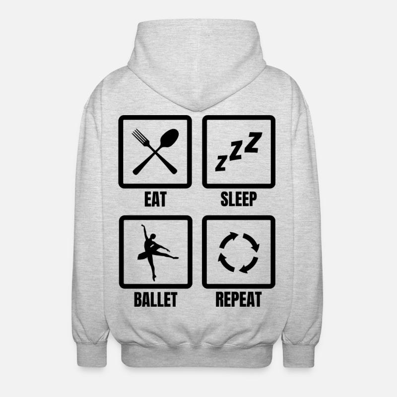 Ballet routine - Unisex Hooded Jacket - light heather grey