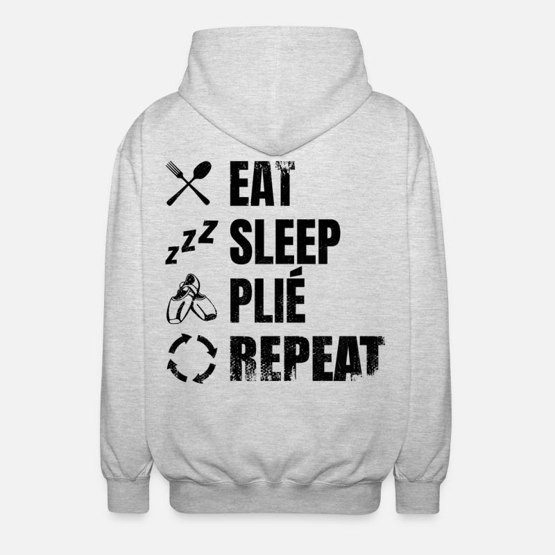 Manger dormir Plié Répéter - Veste à capuche unisexe - gris clair chiné