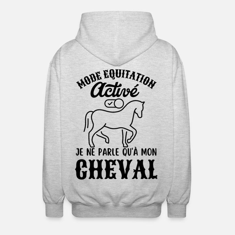 Mode équitation activé - Veste à capuche unisexe - gris clair chiné