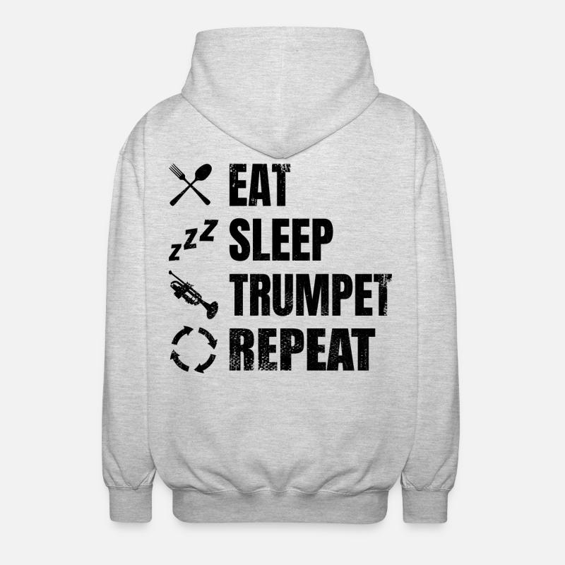 Trompeter Routine - Unisex Kapuzenjacke - Hellgrau meliert
