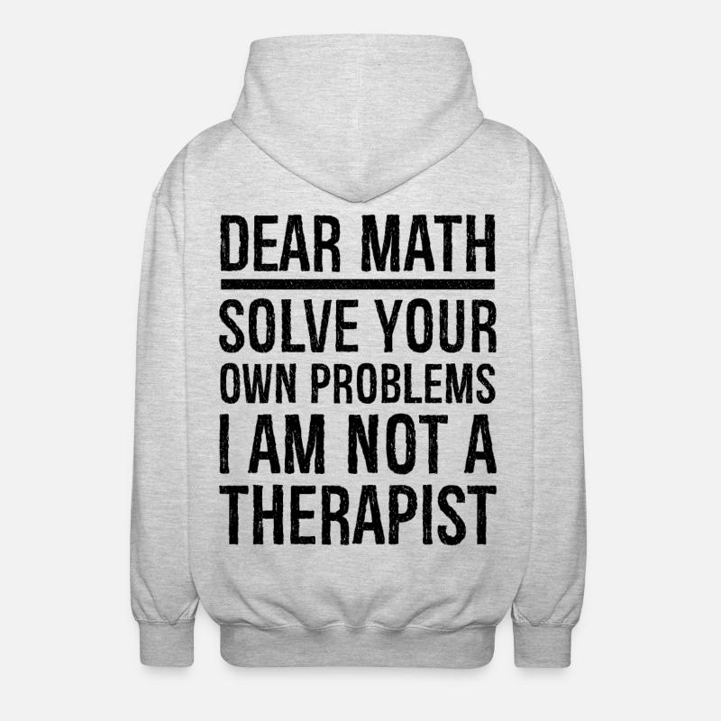 dear math funny - Unisex Kapuzenjacke - Hellgrau meliert