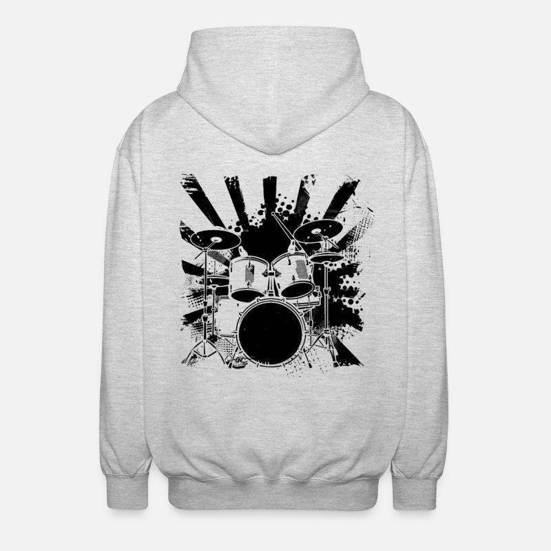 Percussion - Veste à capuche unisexe - gris clair chiné