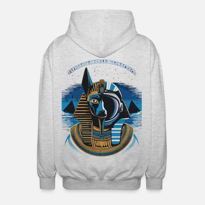 Conception hybride Anubis céleste - Veste à capuche unisexe - gris clair chiné