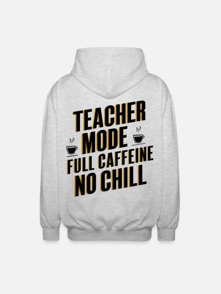 Mode enseignant Full Caffeine - Veste à capuche unisexe - gris clair chiné