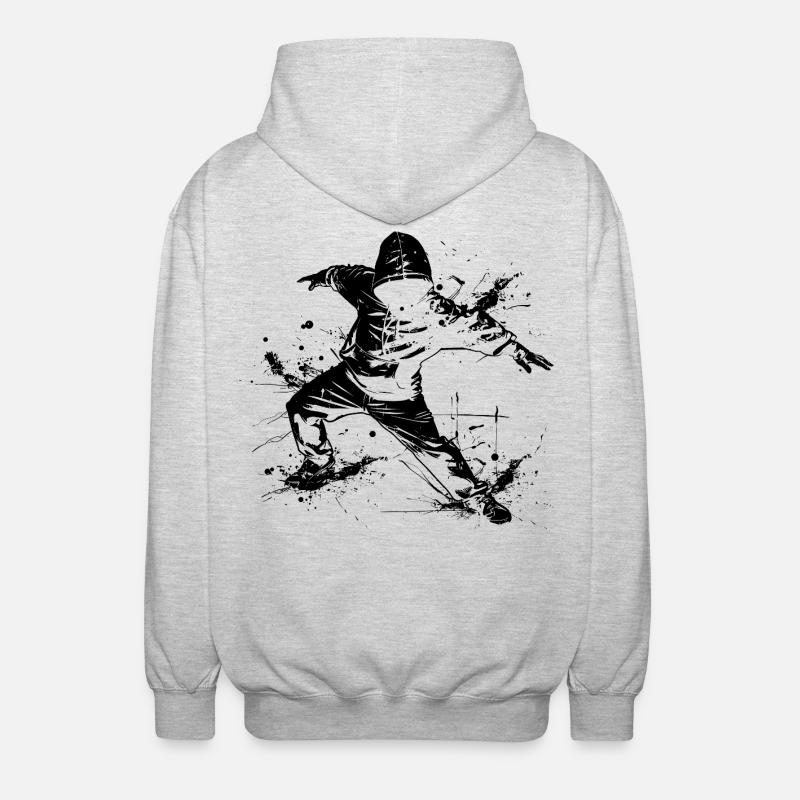 Breakdancer Graffiti - Veste à capuche unisexe - gris clair chiné