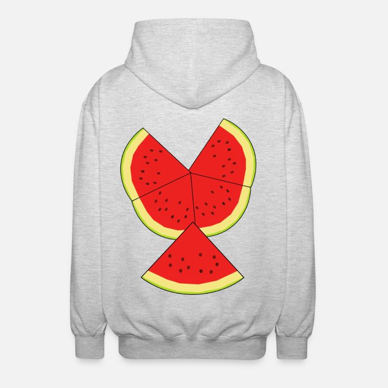 Melon Summer Refreshment Fruit Fruit - Unisex Hooded Jacket - light heather grey