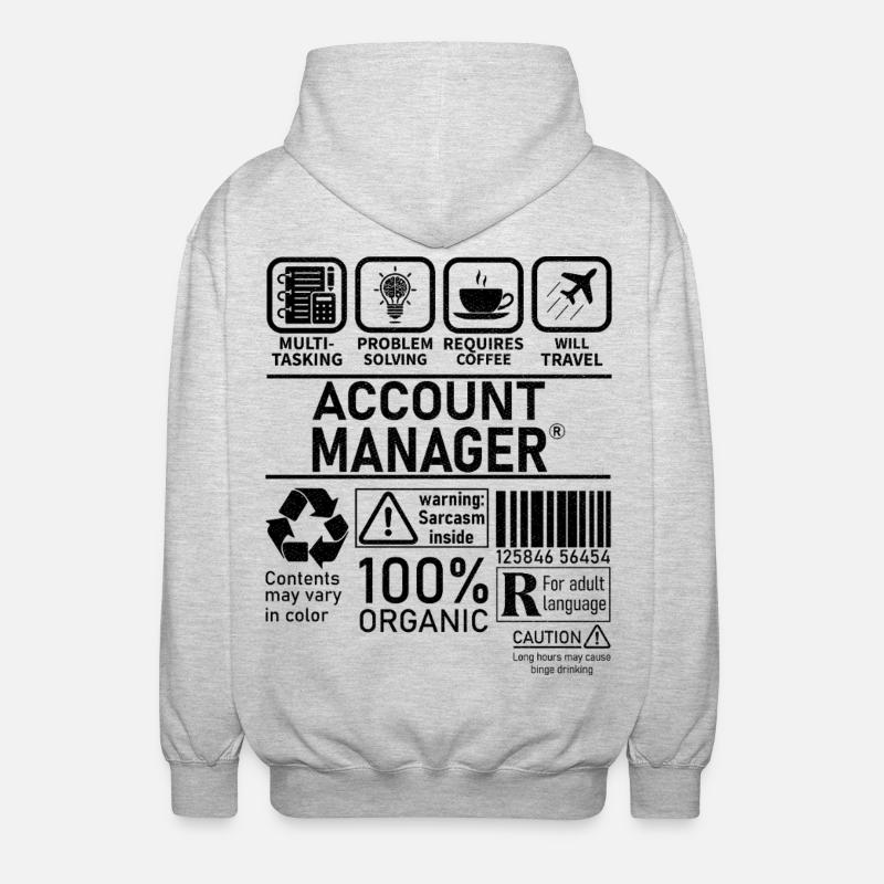 Account Manager Multi Tasking Problem Solving - Unisex Hooded Jacket - light heather grey