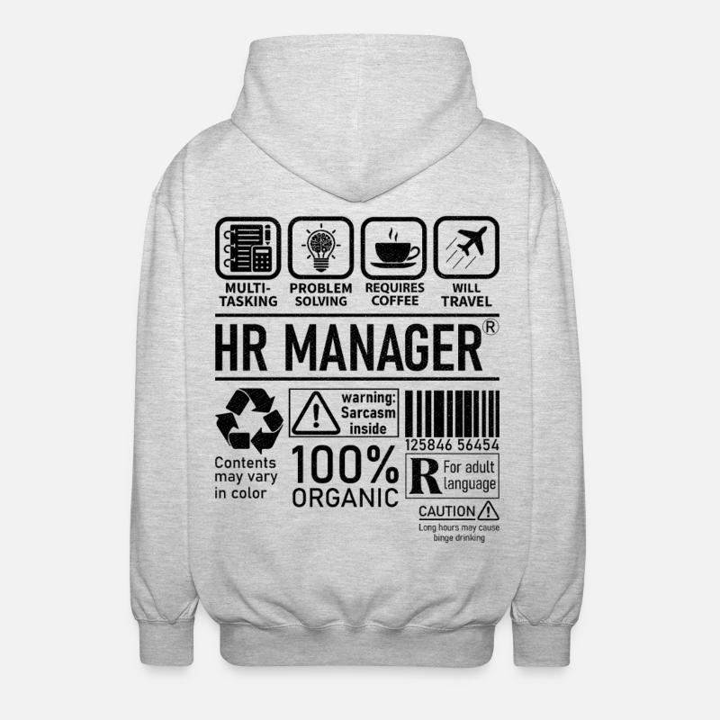 Hr Manager multi tasking problem solving - Unisex Kapuzenjacke - Hellgrau meliert