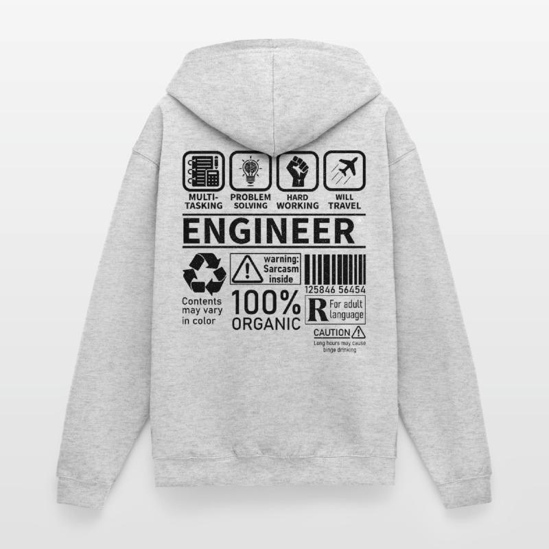 engineer multi tasking problem solving working Unisex Hooded Jacket