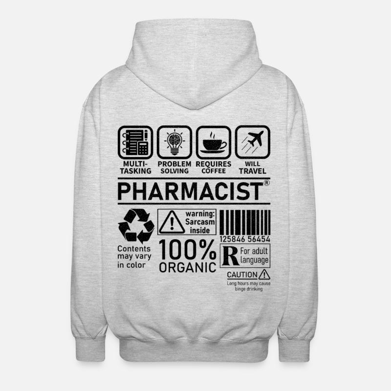 Pharmacist multi tasking problem solving - Unisex Kapuzenjacke - Hellgrau meliert