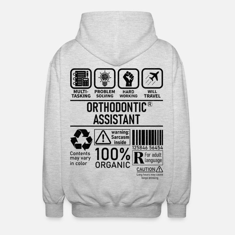 Orthodontic Assistant multi tasking problem - Unisex Kapuzenjacke - Hellgrau meliert