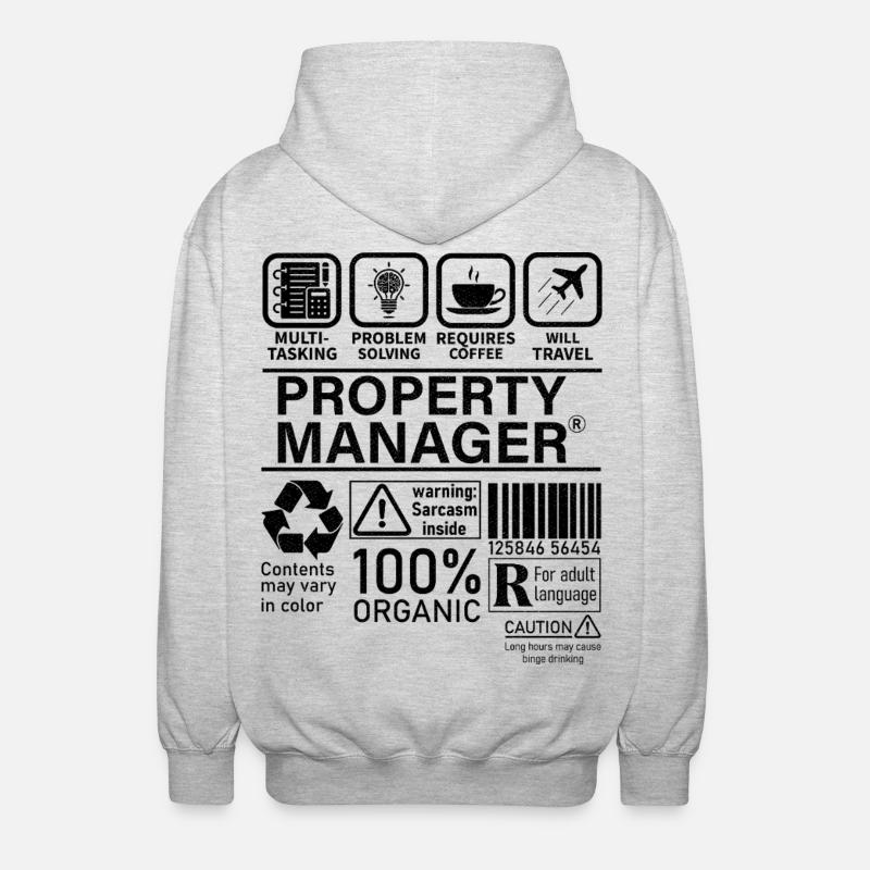 Property Manager Multi Tasking Problem Solving - Unisex Hooded Jacket - light heather grey