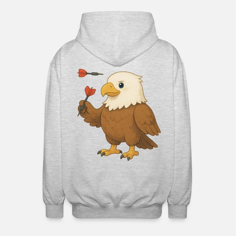 Aigle avec fléchettes - Veste à capuche unisexe - gris clair chiné
