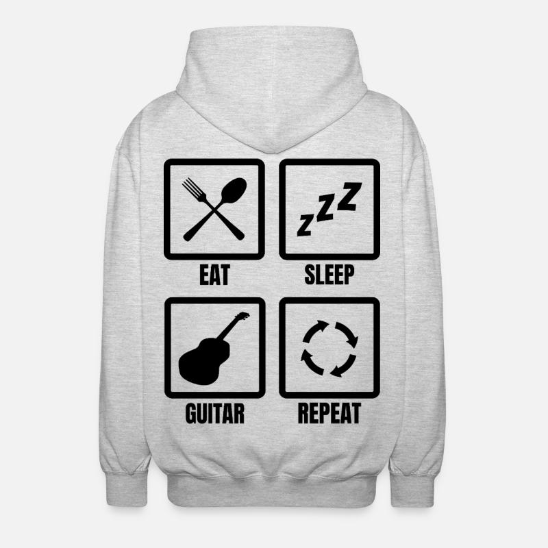 Routine du guitariste - Veste à capuche unisexe - gris clair chiné