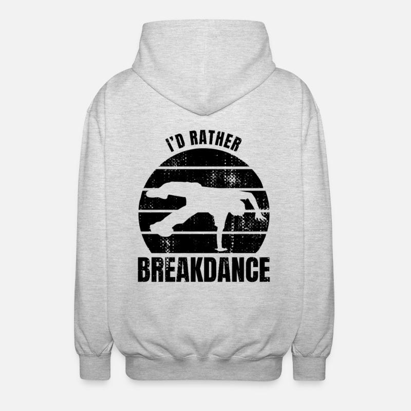 Phrase breakdancer - Veste à capuche unisexe - gris clair chiné