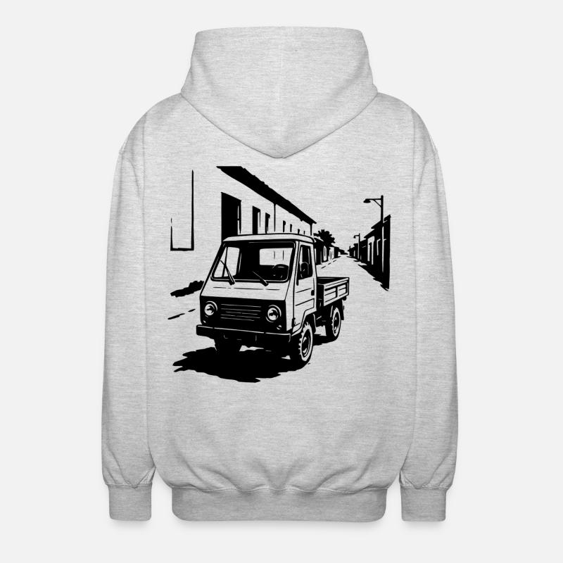 Multifunktionskraft Retro - Unisex Kapuzenjacke - Hellgrau meliert