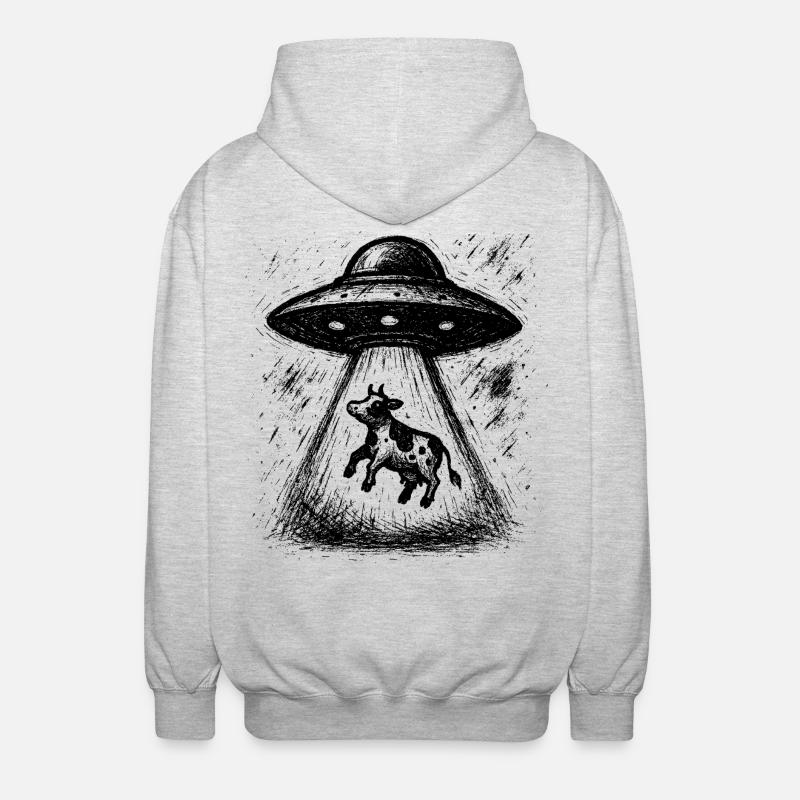 Möge die Milch mit dir sein - Unisex Kapuzenjacke - Hellgrau meliert