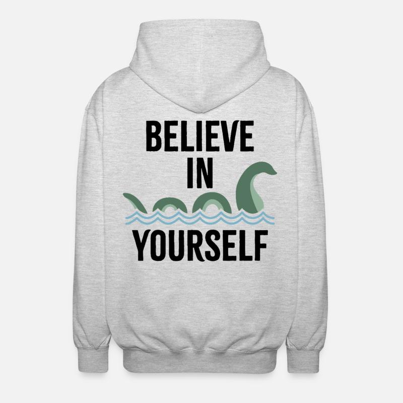 an sich selbst glauben - Unisex Kapuzenjacke - Hellgrau meliert