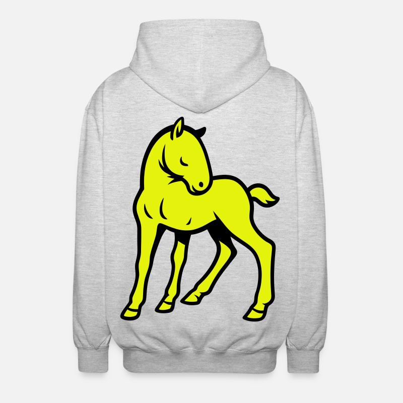 Cheval mignon - Veste à capuche unisexe - gris clair chiné