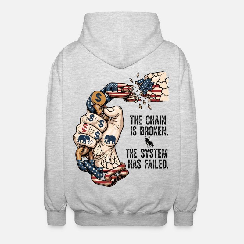 The System Has Failed - Unisex Kapuzenjacke - Hellgrau meliert