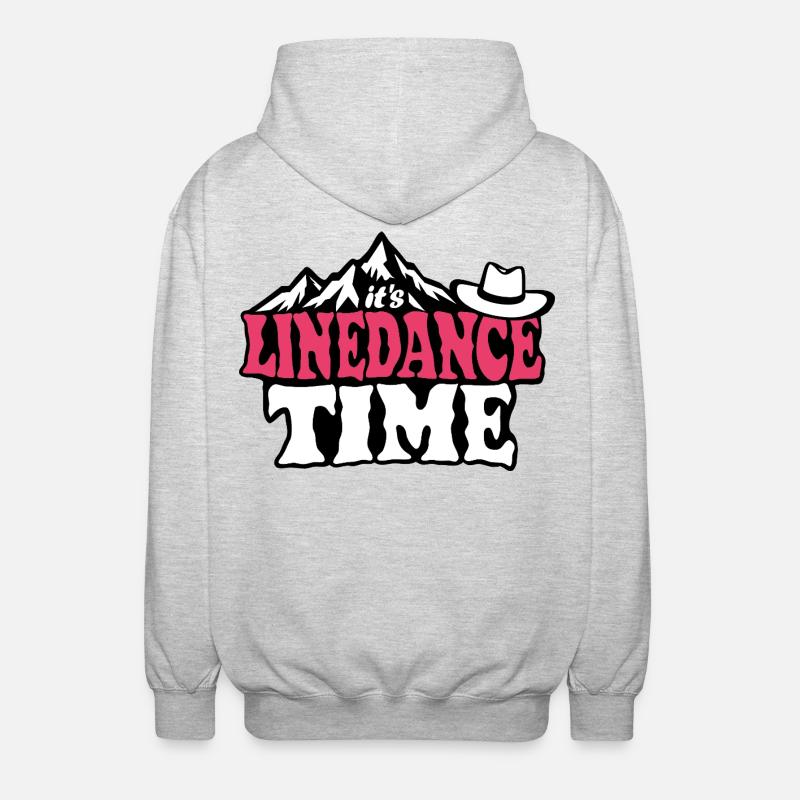 It's linedance time, Linedancing, Country Fan - Unisex Kapuzenjacke - Hellgrau meliert