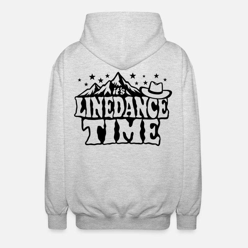 It's linedance time, Linedancing, Country USA - Unisex Hooded Jacket - light heather grey