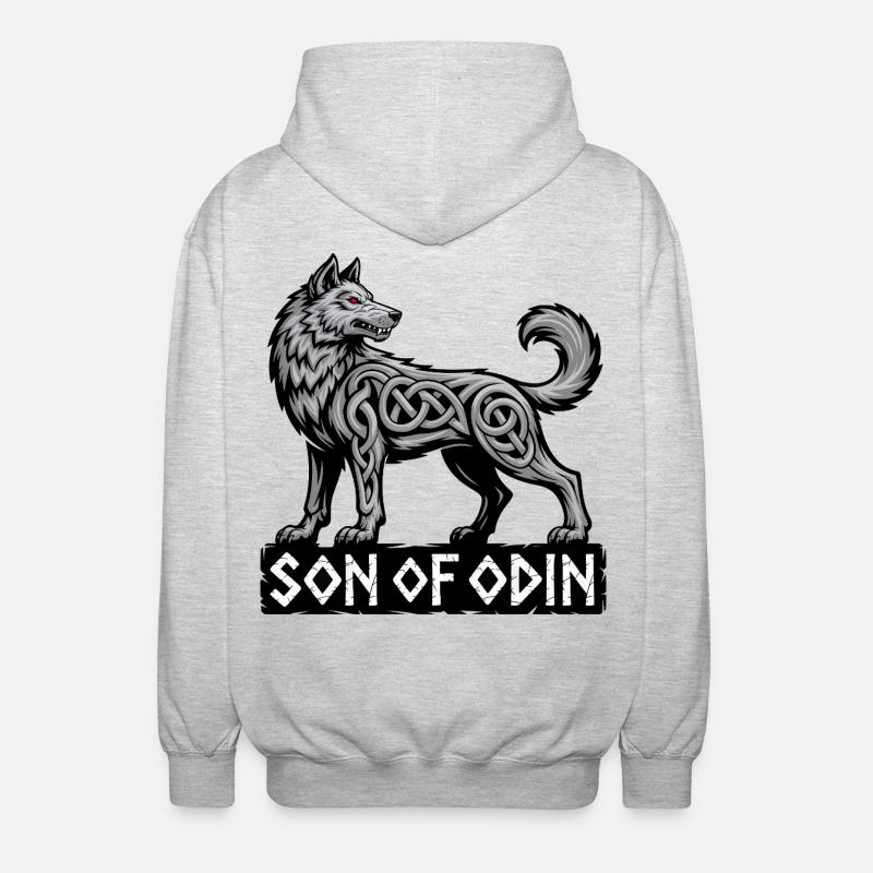 Fils d’Odin Wolf - Veste à capuche unisexe - gris clair chiné
