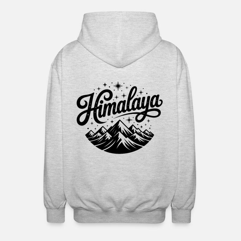Himalaya - Conception de souvenirs - Veste à capuche unisexe - gris clair chiné