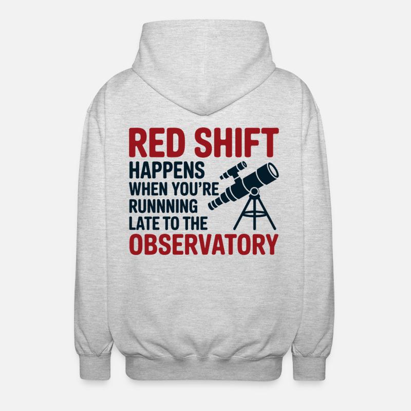 Red Shift Observatory hat Verspätung - Unisex Kapuzenjacke - Hellgrau meliert