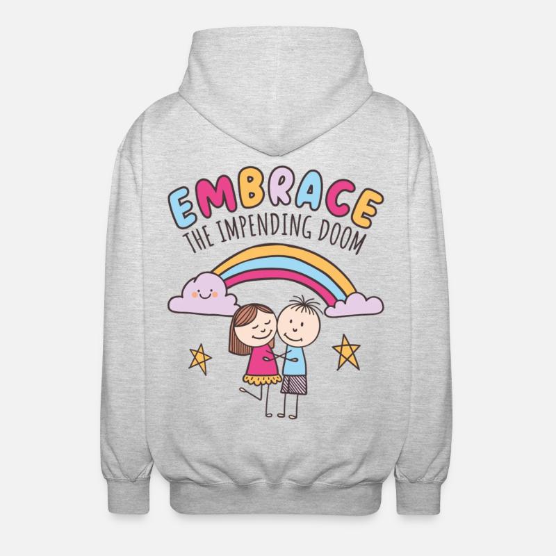 Accepter la catastrophe imminente - Veste à capuche unisexe - gris clair chiné