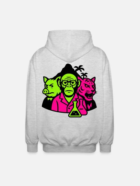 Île étrange - Veste à capuche unisexe - gris clair chiné