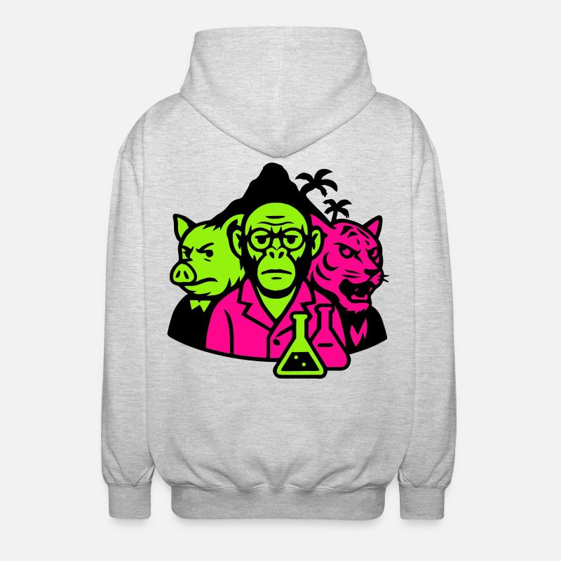 Île étrange - Veste à capuche unisexe - gris clair chiné