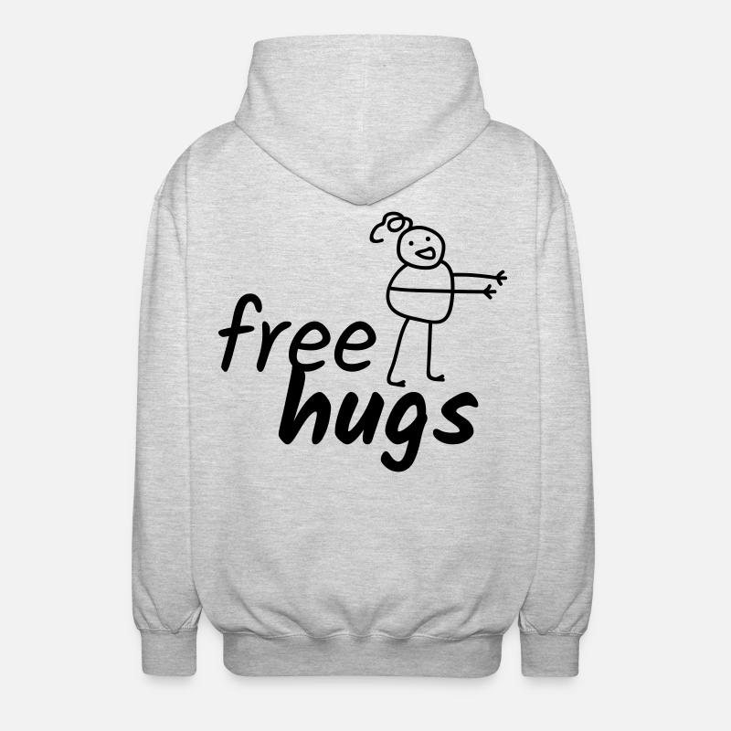 Câlins gratuits - Veste à capuche unisexe - gris clair chiné