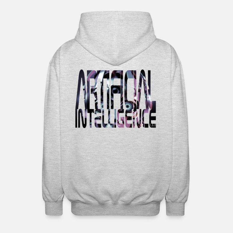Artificial Intelligence - Unisex Hooded Jacket - light heather grey