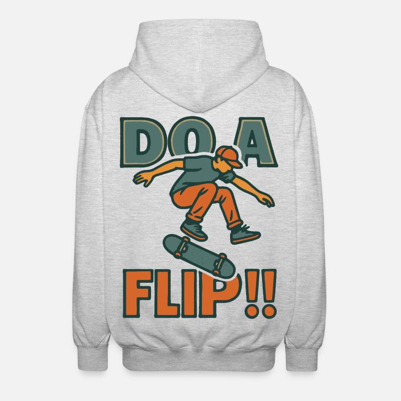 Machen Sie einen Flip DO - Unisex Kapuzenjacke - Hellgrau meliert
