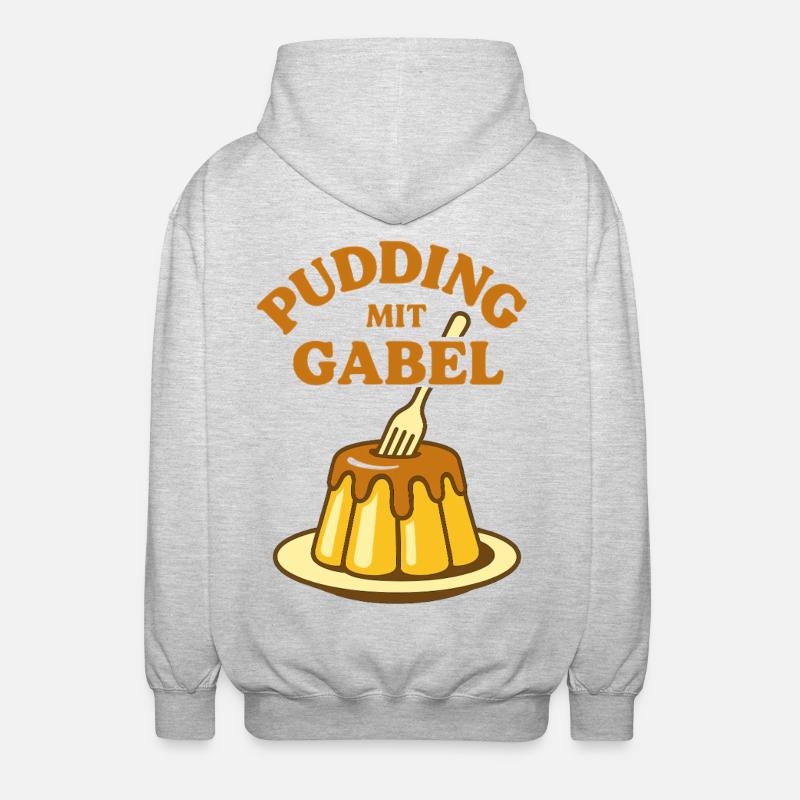 Pudding à la fourchette - Veste à capuche unisexe - gris clair chiné