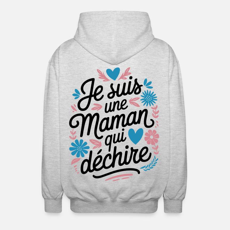 Ich bin eine Killer-Mutter - Unisex Kapuzenjacke - Hellgrau meliert