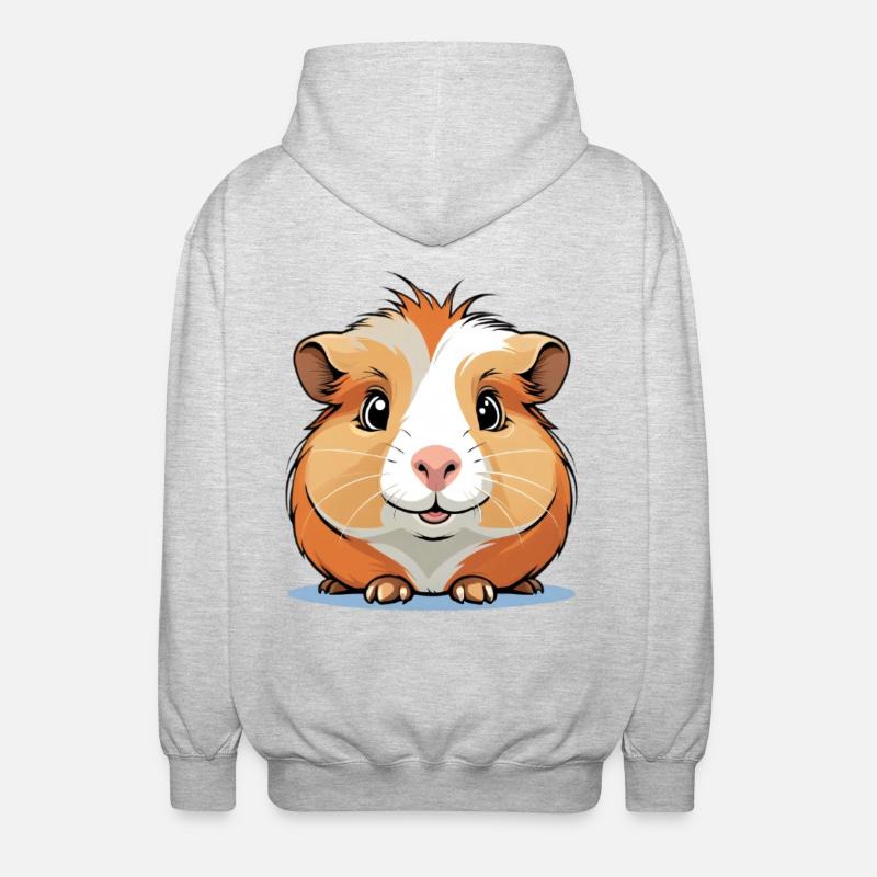 Lively hamster friend - Unisex Hooded Jacket - light heather grey
