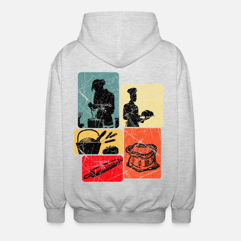 Baker Bakery Funny Saying Bread Gift - Unisex Hooded Jacket - light heather grey