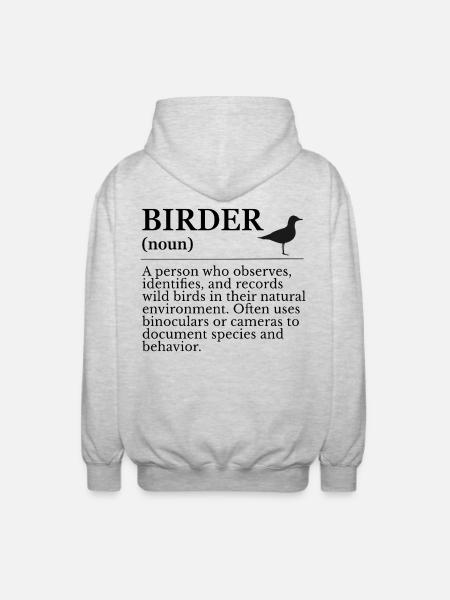 Birder Definition - Birdwatchers - Unisex Hooded Jacket - light heather grey