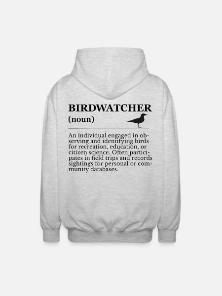Birdwatcher Definition - Birdwatching - Unisex Hooded Jacket - light heather grey