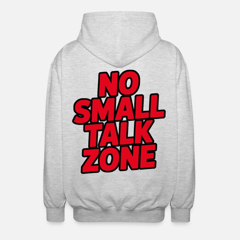 Pas de zone de bavardage - Veste à capuche unisexe - gris clair chiné