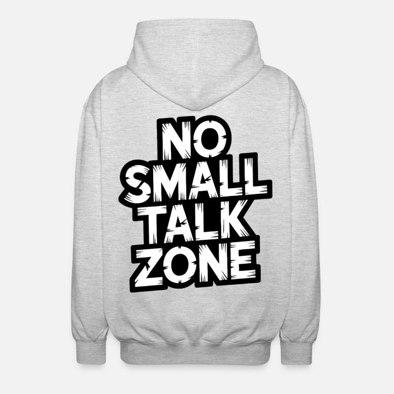 Pas de zone de bavardage - Veste à capuche unisexe - gris clair chiné