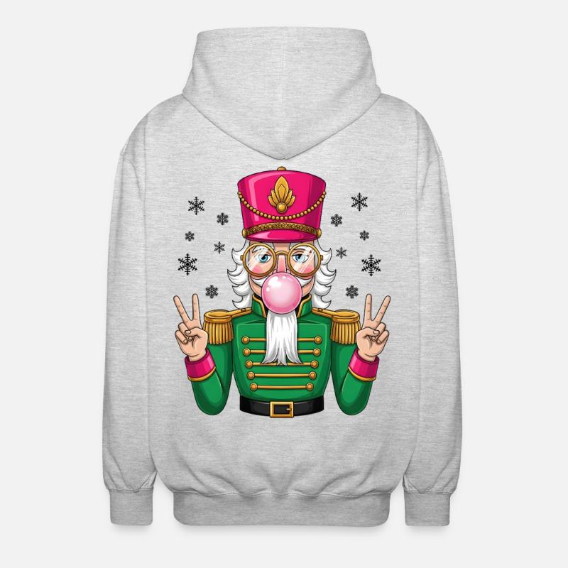 Nutcracker Chewing Gum - Unisex Hooded Jacket - light heather grey